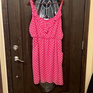 Maurice’s Pink dress with white polka dots size 2x